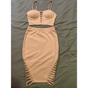 2 Piece Pink Body Con Outfit from Charlotte Russe